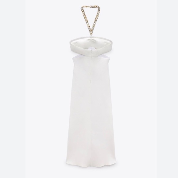 Zara Dresses Zara White Cut Out Chain Dress Poshmark